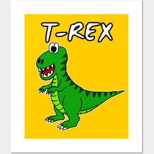 Doodle Tyrannosaurus Rex T-Rex Dinosaur Jurassic Kids Funny Posters and Art